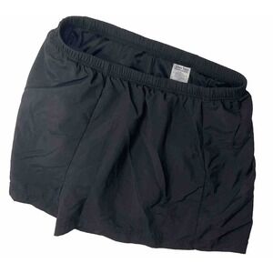 Lands End Swim Shorts Bottoms Key Pocket Black Liner Stretch Women Sz 12 2''